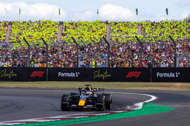 RECORD DATE NOT STATED 5th July 2026; Silverstone Circuit, Northamptonshire, England; FIA Formula 1 2026 British F1 Grand Prix; Race Day; Max Verstappen in his Oracle Red Bull Racing Red Bull Racing-Red Bull Ford RB22 Red Bull Ford DM01 TimxWilliams