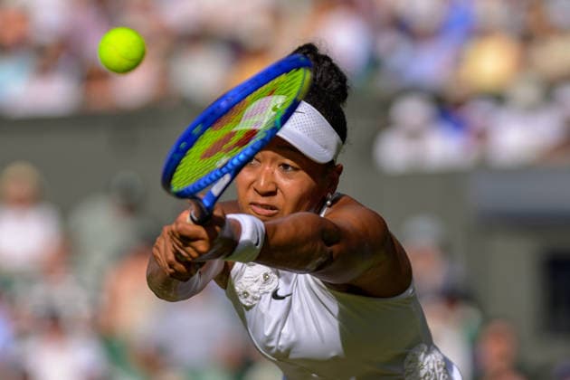 Day Seven: The Championships - Wimbledon 2026 LONDON, ENGLAND JULY 05 - Naomi Osaka of Japan during Ladies Single Fourth Round against Aryna Sabalenka of Belarus at The Wimbledon Lawn Tennis Championship at Wimbledon on July 05, 2026 in London, England. (Photo by Keeran Marquis)  Copyright: xKeeranxMarquis Fotoarena SPPx Sportspressphoto_SPR185183