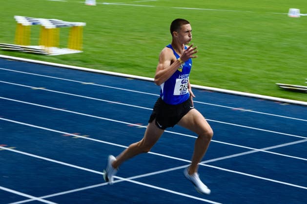 Deutsche Meisterschaften U23 U18; Bochum-Wattenscheid, 05.07.2026 Timur Ilik (LAC Quelle Fürth, BY) mit guten Abstand seinen Vorlauf über 200m gewonnen ; Deutsche Meisterschaften U23 U18; Bochum-Wattenscheid, 05.07.2026 *** German U23 and U18 Championships, Bochum-Wattenscheid, July 5, 2026: Timur Ilik of LAC Quelle Fürth, BY, won his 200-meter heat by a comfortable margin. German U23 and U18 Championships, Bochum-Wattenscheid, July 5, 2026 Copyright: xBEAUTIFULxSPORTS Piepenstockx