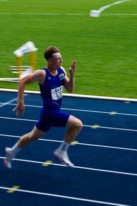 Deutsche Meisterschaften U23 U18; Bochum-Wattenscheid, 05.07.2026 Danilo Hübner (LAC BERLIN, BE) gewinnt den Vorlauf über 200m; Deutsche Meisterschaften U23 U18; Bochum-Wattenscheid, 05.07.2026 *** German U23 and U18 Championships, Bochum-Wattenscheid, July 5, 2026, Danilo Hübner, LAC BERLIN, BE wins the 200m preliminary heat at the German U23 and U18 Championships in Bochum-Wattenscheid, July 5, 2026 Copyright: xBEAUTIFULxSPORTS Piepenstockx