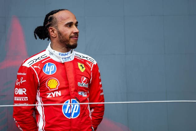 F1 - BRITISH GRAND PRIX 2026 HAMILTON Lewis (gbr), Scuderia Ferrari SF-26, portrait podium during the Formula 1 British Grand Prix 2026, 9th round of the 2026 Formula One World Championship, WM, Weltmeisterschaft from July 3 to 5, 2026 on the Silverstone Circuit, in Silverstone, United Kingdom - SilverstoneUnited Kingdom  Copyright: xEricxAlonsox