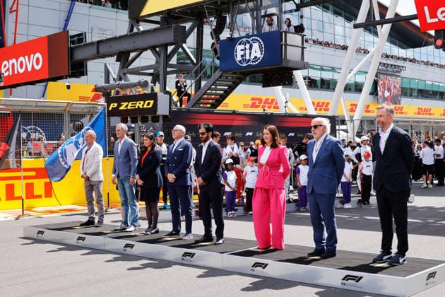 F1 - BRITISH GRAND PRIX 2026 BEN SULAYEM Mohammed , President of FIA, portrait at the official ceremony on the starting grid during the Formula 1 British Grand Prix 2026, 9th round of the 2026 Formula One World Championship, WM, Weltmeisterschaft from July 3 to 5, 2026 on the Silverstone Circuit, in Silverstone, United Kingdom - SilverstoneUnited Kingdom  Copyright: xDPPIx