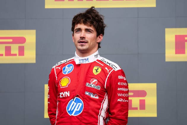 F1 - BRITISH GRAND PRIX 2026 LECLERC Charles (mco), Scuderia Ferrari SF-26, portrait podium during the Formula 1 British Grand Prix 2026, 9th round of the 2026 Formula One World Championship, WM, Weltmeisterschaft from July 3 to 5, 2026 on the Silverstone Circuit, in Silverstone, United Kingdom - SilverstoneUnited Kingdom  Copyright: xEricxAlonsox