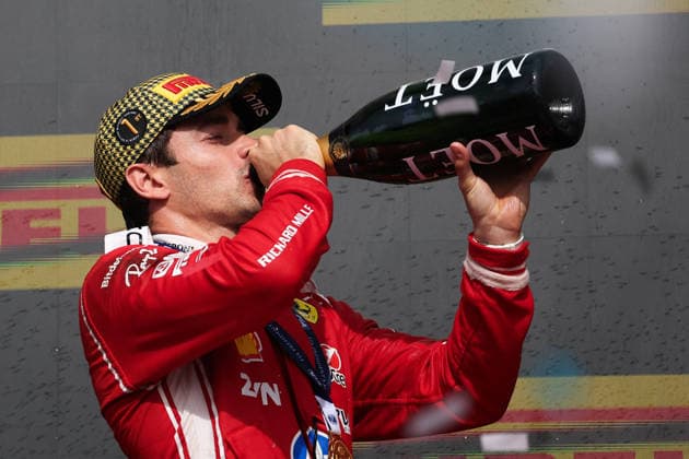 F1 - BRITISH GRAND PRIX 2026 LECLERC Charles (mco), Scuderia Ferrari SF-26, portrait podium during the Formula 1 British Grand Prix 2026, 9th round of the 2026 Formula One World Championship, WM, Weltmeisterschaft from July 3 to 5, 2026 on the Silverstone Circuit, in Silverstone, United Kingdom - SilverstoneUnited Kingdom  Copyright: xEricxAlonsox