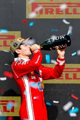F1 - BRITISH GRAND PRIX 2026 LECLERC Charles (mco), Scuderia Ferrari SF-26, portrait Podium celebration during the Formula 1 British Grand Prix 2026, 9th round of the 2026 Formula One World Championship, WM, Weltmeisterschaft from July 3 to 5, 2026 on the Silverstone Circuit, in Silverstone, United Kingdom - SilverstoneUnited Kingdom  Copyright: xPauloxMariax