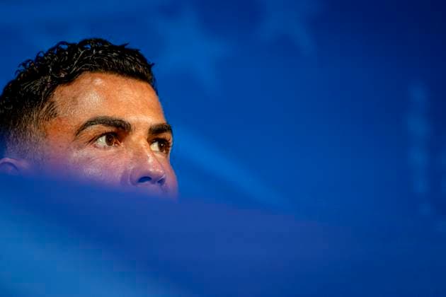 DALLAS - Cristiano Ronaldo of Portugal at the 2026 World Cup, Portugal MD-1 press conference, PK, Pressekonferenz at AT&T Stadium on July 5, 2026 in Dallas, United States. (Photo by Stefan Koops EYE4IMAGES DeFodi Images) - *** DALLAS: Cristiano Ronaldo of Portugal at the 2026 World Cup, Portugal s Match Day 1 press conference at AT&T Stadium on July 5, 2026, in Dallas, United States. Photo by Stefan Koops, EYE4IMAGES, DeFodi Images