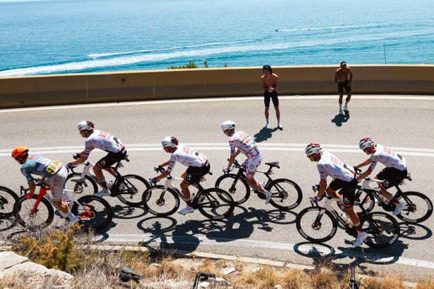 July 5, 2026, Barcelona, Turin, Spain: A rare moment of the stage on the coastline of Sitges-Garraf in Stage 02 of the Tour de France from Tarragona to Barcelona, Spain. Cycling 2026: Tour de France: Stage 2  - ZUMAm214 20260705_zip_m214_028 Copyright: xMatteoxSeccix