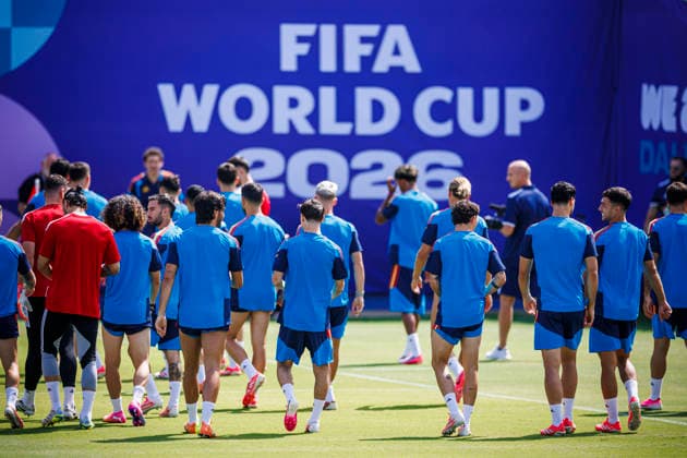 Spain national team, Nationalteam World Cup 05 07 2026 The group during the Spanish national team s training session at Cotton Bowl in Dallas, United States of America on July 05, 2026. Photo (PGS Photo Agency) Chattanooga usa Copyright: xPGSxPhotoxAgencyx