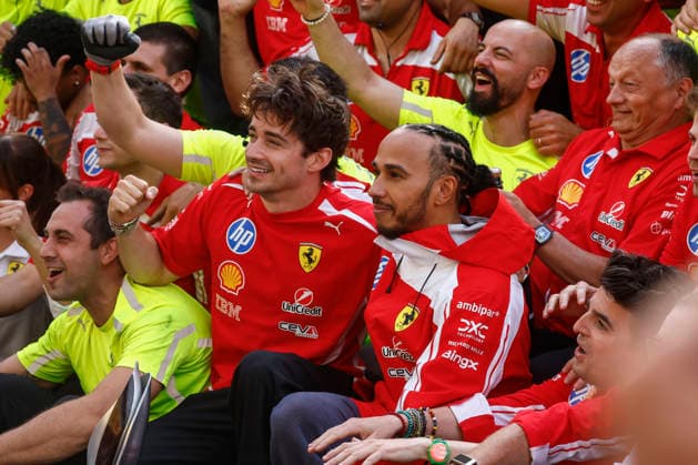 Silverstone, : Motorsport: FIA F1 Grand Prix of Britain on July, 5, 2026, Silverstone, Motorsport: FIA F1 Grand Prix of Britain (Photo by Juergen Tap) 39 LECLERC Arthur (mco), Scuderia Ferrari SF-26, 44 HAMILTON Lewis (gbr), Scuderia Ferrari SF-26, Silverstone GBR *** Silverstone, Motorsport: FIA Formula 1 Grand Prix of Britain on July 5, 2026, Silverstone, Motorsport: FIA Formula 1 Grand Prix of Great Britain. Photo by Juergen Tap: 39 LECLERC Arthur (MCO), Scuderia Ferrari SF 26; 44 HAMILTON Lewis (GBR), Scuderia Ferrari SF 26, Silverstone, GBR