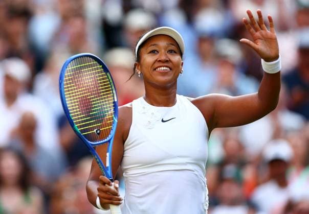 Naomi Osaka celebrates victory in her fourth round match Wimbledon Tennis Championships, Day 7, The All England Lawn Tennis and Croquet Club, London, UK - 05 Jul 2026London The All England Lawn Tennis and United Kingdom  Copyright: xJamesxMarsh Shutterstockx 16976811fv