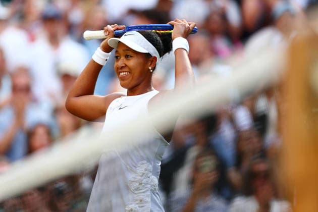 Naomi Osaka celebrates victory in her fourth round match Wimbledon Tennis Championships, Day 7, The All England Lawn Tennis and Croquet Club, London, UK - 05 Jul 2026London The All England Lawn Tennis and United Kingdom  Copyright: xJamesxMarsh Shutterstockx 16976811gj