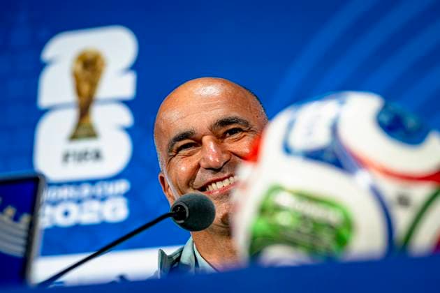DALLAS - Head coach Roberto Martinez of the Portuguese national team, Nationalteam during the 2026 World Cup, Portugal MD-1 press conference, PK, Pressekonferenz at AT&T Stadium on July 5, 2026 in Dallas, United States. (Photo by Stefan Koops EYE4IMAGES DeFodi Images) - *** DALLAS: Head coach Roberto Martinez of the Portuguese national team during the 2026 World Cup, Portugal Match Day 1 press conference at AT&T Stadium on July 5, 2026, in Dallas, United States. Photo by Stefan Koops, EYE4IMAGES, DeFodi Images