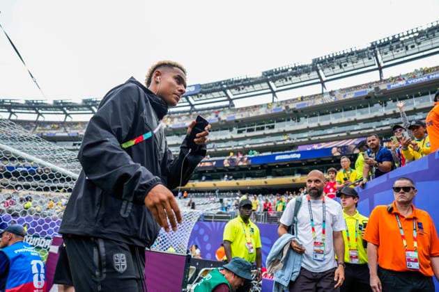 World Cup 2026: Brazil - Norway East Rutherford, New Jersey , USA 20260705. Norway s players look at the pitch before the round of 16 match between Brazil and Norway during the 2026 FIFA World Cup, WM, Weltmeisterschaft, Fussball at the New Jersey Stadium. Photo: Fredrik Varfjell NTB East Rutherford, New Jersey United States EDITORIAL USE ONLY. RESTRICTED USE FOR BETTING COMPANIES Ref:_SPO1xzcmOGk5PI.jpg *** 2026 World Cup Brazil Norway East Rutherford, New Jersey, USA 20260705 Norway’s players look at the field before the Round of 16 match between Brazil and Norway during the 2026 FIFA World Cup at New Jersey Stadium. Photo: Fredrik Varfjell, NTB East Rutherford, New Jersey, United States. EDITORIAL USE ONLY. RESTRICTED USE FOR BETTING COMPANIES  Copyright: xFredrikxVarfjellx xNTBx