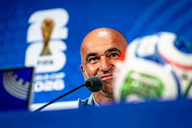 DALLAS - Head coach Roberto Martinez of the Portuguese national team, Nationalteam during the 2026 World Cup, Portugal MD-1 press conference, PK, Pressekonferenz at AT&T Stadium on July 5, 2026 in Dallas, United States. (Photo by Stefan Koops EYE4IMAGES DeFodi Images) - *** DALLAS: Head coach Roberto Martinez of the Portuguese national team during the 2026 World Cup, Portugal Match Day 1 press conference at AT&T Stadium on July 5, 2026, in Dallas, United States. Photo by Stefan Koops, EYE4IMAGES, DeFodi Images
