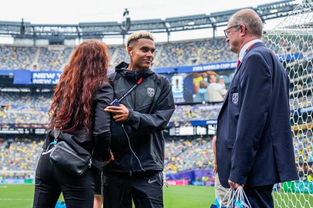 World Cup 2026: Brazil - Norway East Rutherford, New Jersey , USA 20260705. Norway s players look at the pitch before the round of 16 match between Brazil and Norway during the 2026 FIFA World Cup, WM, Weltmeisterschaft, Fussball at the New Jersey Stadium. Photo: Fredrik Varfjell NTB East Rutherford, New Jersey United States EDITORIAL USE ONLY. RESTRICTED USE FOR BETTING COMPANIES Ref:_SPOrzZIKI-L_r0.jpg *** 2026 World Cup Brazil Norway East Rutherford, New Jersey, USA 20260705 Norway’s players look at the field before the Round of 16 match between Brazil and Norway during the 2026 FIFA World Cup at New Jersey Stadium. Photo: Fredrik Varfjell, NTB East Rutherford, New Jersey, United States. EDITORIAL USE ONLY. RESTRICTED USE FOR BETTING COMPANIES  Copyright: xFredrikxVarfjellx xNTBx