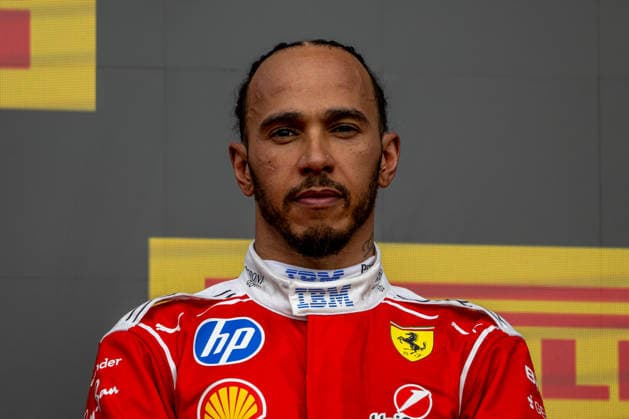 SILVERSTONE, UNITED KINGDOM: Lewis Hamilton, racing for the Ferrari team during the 2026 Formula 1 British Grand Prix at the Silverstone Circuit in Silverstone, United Kingdom