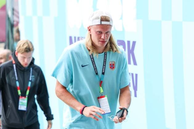 RECORD DATE NOT STATED FIFA World Cup, WM, Weltmeisterschaft, Fussball 2026 - Round of 16 - Brazil v Norway Erling Haaland player of Norway arrives for the match against Brazil to the Round of 16 at the FIFA World Cup, at New York New Jersey Stadium, in East Rutherford, United States, on Sunday, July 05, 2026.(Foto: William Volcov Brazil Photo Press IMAGO) Sports East Rutherford NJ United States Copyright: xWILLIAMxVOLCOVx