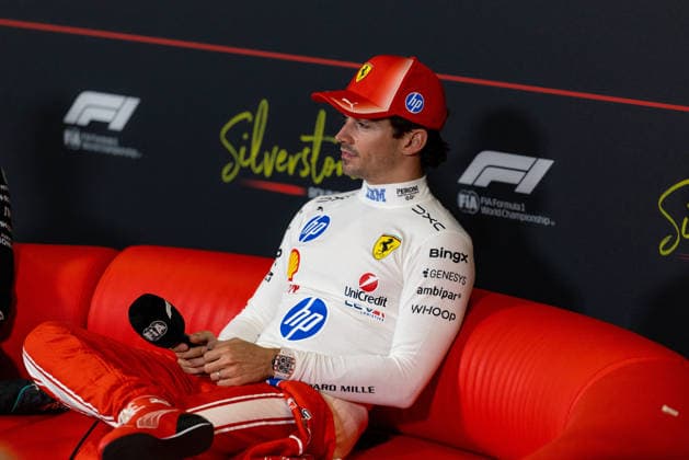 July 5, 2026, Silverstone, Northamptonshire, United Kingdom: CHARLES LECLERC (16, Scuderia Ferrari HP, MCO, Monegasque F1 Driver, SF-26) during the FIA press conference, PK, Pressekonferenz after the race at the Formula 1 Pirelli British Grand Prix 2026 at Silverstone Circuit F12026: British Grand Prix  - ZUMAr193 20260705_zsp_r193_168 Copyright: xSaraxRuffonix