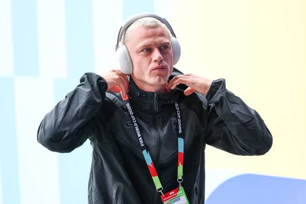 RECORD DATE NOT STATED FIFA World Cup, WM, Weltmeisterschaft, Fussball 2026 - Round of 16 - Brazil v Norway Julian Ryerson player of Norway arrives for the match against Brazil to the Round of 16 at the FIFA World Cup, at New York New Jersey Stadium, in East Rutherford, United States, on Sunday, July 05, 2026.(Foto: William Volcov Brazil Photo Press IMAGO) Sports East Rutherford NJ United States Copyright: xWILLIAMxVOLCOVx