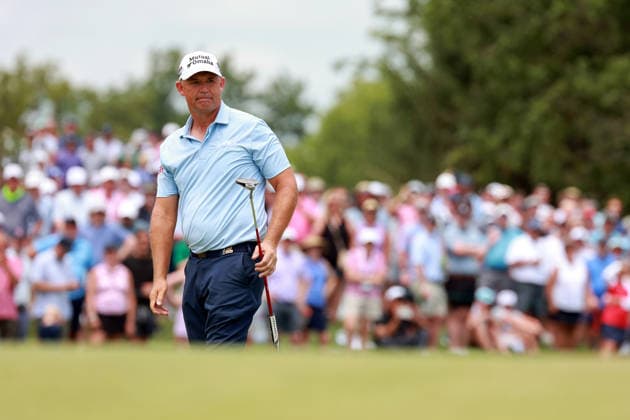U.S. Senior Open Championship COLUMBUS, OHIO - JULY 5: Padraig Harrington of Ireland follows his putt on the 18th green during the final round of the 46th U.S. Senior Open Championship 2026 at Scioto Country Club in Columbus, Ohio, USA, July 5, 2026. Columbus Ohio United States  Copyright: xAmyxLemusx originalFilename:lemus-ussenior260705_npXBv.jpg