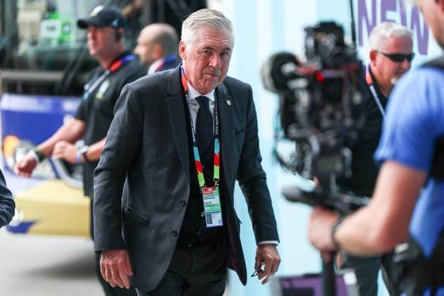 RECORD DATE NOT STATED FIFA World Cup, WM, Weltmeisterschaft, Fussball 2026 - Round of 16 - Brazil v Norway Carlo Ancelotti coach of Brazil arrives for the match against Norway to the Round of 16 at the FIFA World Cup, at New York New Jersey Stadium, in East Rutherford, United States, on Sunday, July 05, 2026.(Foto: William Volcov Brazil Photo Press IMAGO) Sports East Rutherford NJ United States Copyright: xWILLIAMxVOLCOVx