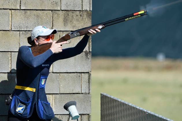 ISSF World Cup Shotgun Bartolomei Martina of Italy shoots during the ISSF World Cup Shotgun day one at the Concaverde Shooting Range in Lonato del Garda, Italy, on July 5, 2026. Lonato del Garda Brescia Italy  Copyright: xRichardxMorganox originalFilename:morgano-issfworl260705_npPw2.jpg