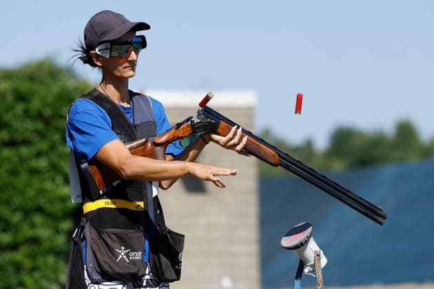 ISSF World Cup Shotgun Piskun Zoya of Kazakhstan ejects shells from a shotgun during the ISSF World Cup Shotgun day one at the Concaverde Shooting Range in Lonato del Garda, Italy, on July 5, 2026. Lonato del Garda Brescia Italy  Copyright: xRichardxMorganox originalFilename:morgano-issfworl260705_np0eV.jpg