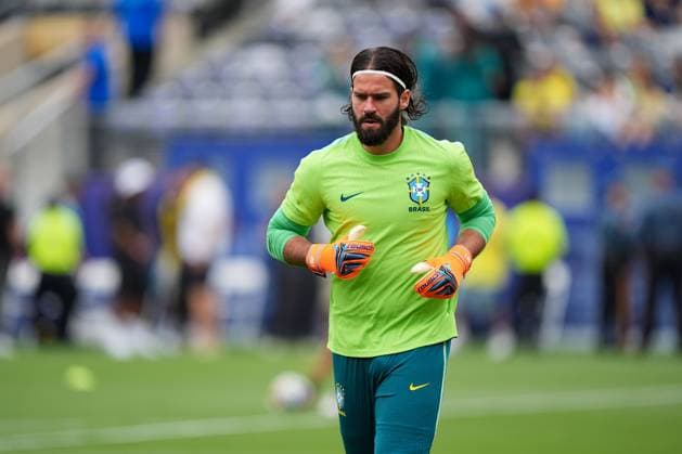 Alisson Becker of Brazil during the warm up Brazil v Norway, 2026 FIFA World Cup, WM, Weltmeisterschaft, Fussball Round of 16, Football, New York New Jersey Stadium, East Rutherford, New Jersey, USA - 05 Jul 2026East Rutherford New York New Jersey Stadium New Jersey (NJ) United States of America  Copyright: xIsmaelxAdnan Shutterstockx 16975597j
