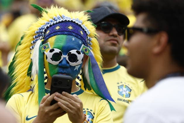 FIFA World Cup, WM, Weltmeisterschaft, Fussball 2026 - Round of 16 - Brazil vs Norway A supporter of Brazil before the FIFA World Cup 2026 Round of 16 match Brazil against Norway, in New Jersey, USA, 05 July 2026. EAST RUTHERFORD United States  Copyright: xWILLxOLIVERx