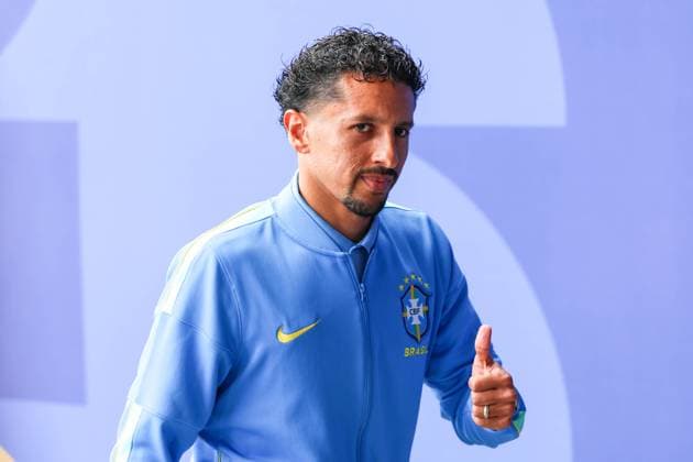 RECORD DATE NOT STATED FIFA World Cup, WM, Weltmeisterschaft, Fussball 2026 - Round of 16 - Brazil v Norway Marquinhos player of Brazil arrives for the match against Norway to the Round of 16 at the FIFA World Cup, at New York New Jersey Stadium, in East Rutherford, United States, on Sunday, July 05, 2026.(Foto: William Volcov Brazil Photo Press IMAGO) Sports East Rutherford NJ United States Copyright: xWILLIAMxVOLCOVx