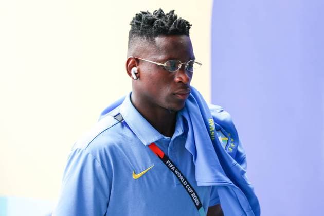 RECORD DATE NOT STATED FIFA World Cup, WM, Weltmeisterschaft, Fussball 2026 - Round of 16 - Brazil v Norway Luiz Henrique player of Brazil arrives for the match against Norway to the Round of 16 at the FIFA World Cup, at New York New Jersey Stadium, in East Rutherford, United States, on Sunday, July 05, 2026.(Foto: William Volcov Brazil Photo Press IMAGO) Sports East Rutherford NJ United States Copyright: xWILLIAMxVOLCOVx