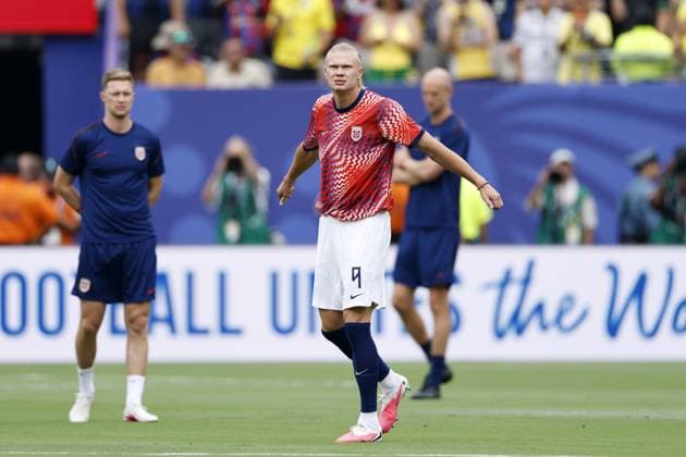 EAST RUTHERFORD, NEW JERSEY - Erling Haaland of Norway during the 2026 FIFA World Cup, WM, Weltmeisterschaft, Fussball round of 16 match between Brazil and Norway at Metlife Stadium on July 5, 2026, in East Rutherford, New Jersey, United States. MAURICE VAN STEEN ANP FIFA World Cup 2026 - round of 16 2026 xVIxANPxSportx xMauricexvanxSteenxIVx 562885426 originalFilename: 562885426.jpg