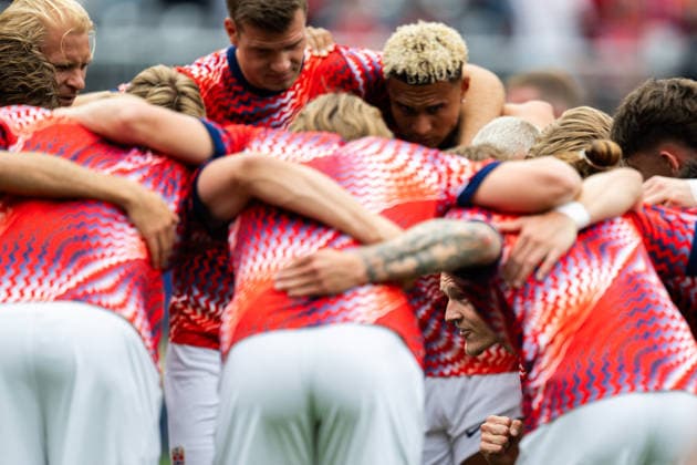 260705 Martin odegaard of Norway with team mates ahead of the FIFA World Cup, WM, Weltmeisterschaft, Fussball 2026 round of 16 football match between Brazil and Norway on July 5, 2026 in New Jersey. Photo: Jon Olav Nesvold BILDBYRAN COP 217 VG0982 bbeng fotboll football soccer fotball vm fotbolls-vm fotball-vm fotbolls-vm 2026 fifa world cup 2026 new york 8-delsfinale round of 16 brasilien brazil brasil norge norway *** July 5, 2026: Martin Ødegaard of Norway with his teammates ahead of the 2026 FIFA World Cup Round of 16 soccer match between Brazil and Norway on July 5, 2026 in New Jersey. Photo by Jon Olav Nesvold. BILDBYRAN COP 217 VG0982 bbeng soccer football fotball World Cup 2026 FIFA World Cup 2026 New York 8 round of 16 Brazil Norway  Copyright: JONxOLAVxNESVOLD BB260705JE004