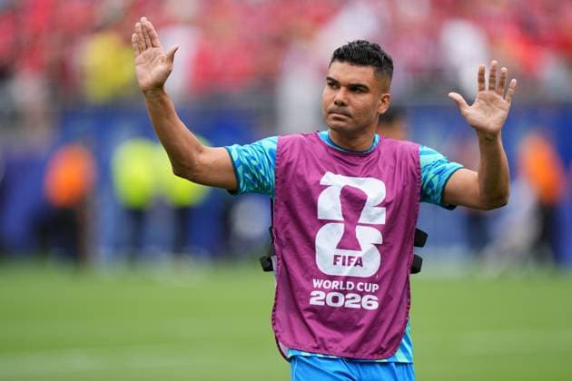 Casemiro of Brazil during the warm up Brazil v Norway, 2026 FIFA World Cup, WM, Weltmeisterschaft, Fussball Round of 16, Football, New York New Jersey Stadium, East Rutherford, New Jersey, USA - 05 Jul 2026East Rutherford New York New Jersey Stadium New Jersey (NJ) United States of America  Copyright: xIsmaelxAdnan Shutterstockx 16975597q
