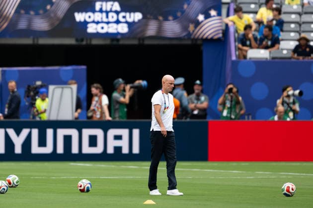260705 Head coach Stale Solbakken of Norway ahead of the FIFA World Cup, WM, Weltmeisterschaft, Fussball 2026 round of 16 football match between Brazil and Norway on July 5, 2026 in New Jersey. Photo: Jon Olav Nesvold BILDBYRAN COP 217 VG0982 bbeng fotboll football soccer fotball vm fotbolls-vm fotball-vm fotbolls-vm 2026 fifa world cup 2026 new york 8-delsfinale round of 16 brasilien brazil brasil norge norway *** July 5, 2026: Norway’s head coach Stale Solbakken ahead of the 2026 FIFA World Cup Round of 16 soccer match between Brazil and Norway on July 5, 2026 in New Jersey. Photo by Jon Olav Nesvold. BILDBYRAN COP 217 VG0982 bbeng soccer football fotball World Cup 2026 FIFA World Cup 2026 New York 8 round of 16 Brazil Norway  Copyright: JONxOLAVxNESVOLD BB260705JE009