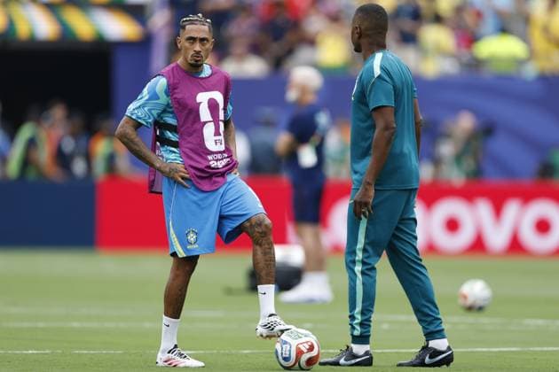 EAST RUTHERFORD, NEW JERSEY - Raphinha of Brazil during the 2026 FIFA World Cup, WM, Weltmeisterschaft, Fussball round of 16 match between Brazil and Norway at Metlife Stadium on July 5, 2026, in East Rutherford, New Jersey, United States. MAURICE VAN STEEN ANP FIFA World Cup 2026 - round of 16 2026 xVIxANPxSportx xMauricexvanxSteenxIVx 562886018 originalFilename: 562886018.jpg