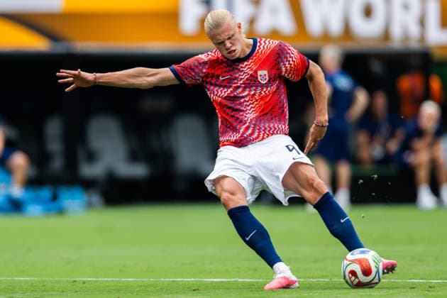 260705 Erling Braut Haaland of Norway during warm up ahead of the FIFA World Cup, WM, Weltmeisterschaft, Fussball 2026 round of 16 football match between Brazil and Norway on July 5, 2026 in New Jersey. Photo: Jon Olav Nesvold BILDBYRAN COP 217 VG0982 bbeng fotboll football soccer fotball vm fotbolls-vm fotball-vm fotbolls-vm 2026 fifa world cup 2026 new york 8-delsfinale round of 16 brasilien brazil brasil norge norway *** July 5, 2026: Erling Braut Haaland of Norway during warm-ups ahead of the 2026 FIFA World Cup Round of 16 soccer match between Brazil and Norway on July 5, 2026 in New Jersey. Photo by Jon Olav Nesvold. BILDBYRAN COP 217 VG0982 bbeng soccer football fotball World Cup 2026 FIFA World Cup 2026 New York 8 round of 16 Brazil Norway  Copyright: JONxOLAVxNESVOLD BB260705JE013