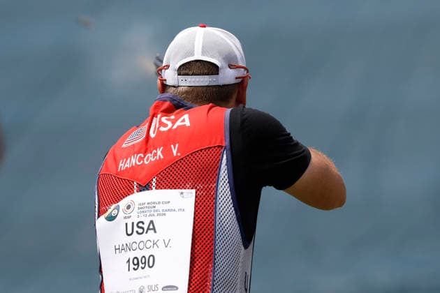 ISSF World Cup Shotgun Hancock Vincent of the United States shoots during the ISSF World Cup Shotgun on day one at the Concaverde Shooting Range in Lonato del Garda, Italy, on July 5, 2026. Lonato del Garda Brescia Italy  Copyright: xRichardxMorganox originalFilename:morgano-issfworl260705_npVWp.jpg