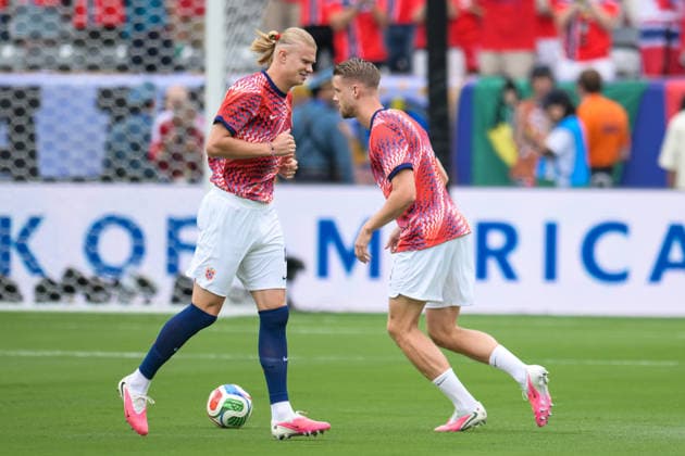 Fußball, WM 2026, 20260705, Brasilien - Norwegen. Im Bild Erling HAALAND (Norwegen, 9). East Rutherford New-York-New-Jersey-Stadion New Jersey Vereinigte Staaten von Amerika *** Soccer, 2026 World Cup, 20260705, Brazil vs. Norway. Pictured: Erling HAALAND of Norway, 9, East Rutherford, New York, New Jersey, Stadium, New Jersey, United States of America Copyright: Passion2Press MarkusxFischerx
