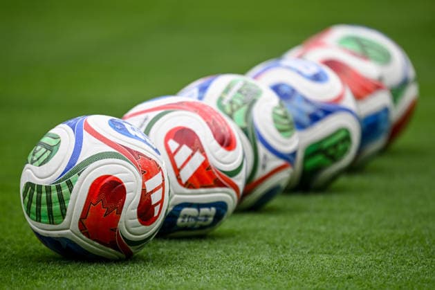 official matchball(s) during the FIFA World Cup, WM, Weltmeisterschaft, Fussball 2026 Round of 16 match between Brazil and Norway at New York New Jersey Stadium on July 5, 2026 in East Rutherford, United States. (Photo by Harry Langer DeFodi Images) - *** Official match balls during the 2026 FIFA World Cup Round of 16 match between Brazil and Norway at New York New Jersey Stadium on July 5, 2026, in East Rutherford, United States. Photo by Harry Langer, DeFodi Images