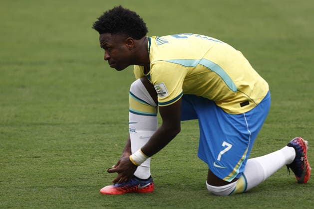 FIFA World Cup, WM, Weltmeisterschaft, Fussball 2026 - Round of 16 - Brazil vs Norway Vinicius Junior of Brazil before the FIFA World Cup 2026 Round of 16 match Brazil against Norway, in New Jersey, USA, 05 July 2026. EAST RUTHERFORD United States  Copyright: xWILLxOLIVERx