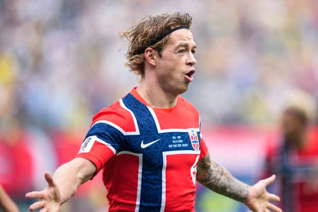 Fotball-VM 2026: Brasil - Norge East Rutherford, New Jersey , USA 20260705. Norges Patrick Berg under 8-delsfinalen mellom Brasil og Norge under fotball-VM 2026 pa New Jersey stadion. Foto: Fredrik Varfjell NTB East Rutherford, New Jersey USA EDITORIAL USE ONLY. RESTRICTED USE FOR BETTING COMPANIES Ref:_SPO9BaSh3vPTvU.jpg *** 2026 FIFA World Cup Brazil Norway East Rutherford, New Jersey, USA 20260705 Norway’s Patrick Berg during the Round of 16 match between Brazil and Norway at the 2026 FIFA World Cup at New Jersey Stadium. Photo: Fredrik Varfjell, NTB. East Rutherford, New Jersey, USA. EDITORIAL USE ONLY. RESTRICTED USE FOR BETTING COMPANIES.  Copyright: xFredrikxVarfjellx xNTBx