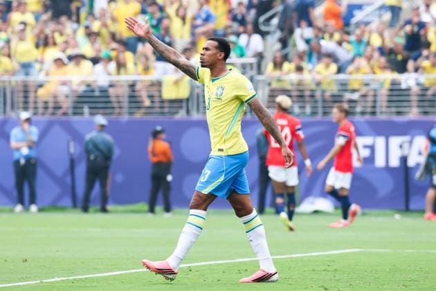 RECORD DATE NOT STATED FIFA World Cup, WM, Weltmeisterschaft, Fussball 2026 - Round of 16 - Brazil v Norway Gabriel Magalhaes player of Brazil during the Round of 16 match between Brazil and Norway at the FIFA World Cup, at New York New Jersey Stadium, in East Rutherford, United States, on Sunday, July 05, 2026.(Foto: Vanessa Carvalho Brazil Photo Press IMAGO) Sports Copyright: xVanessaxCarvalhox