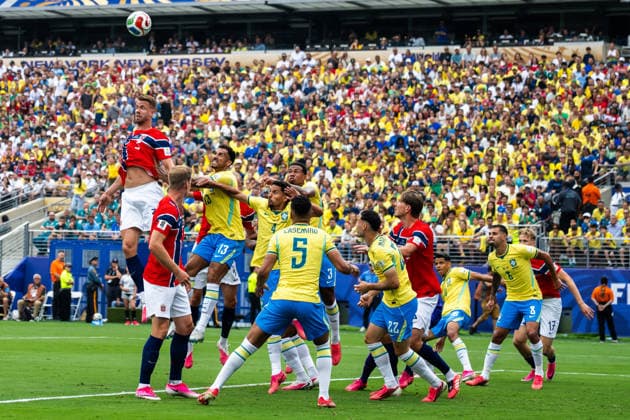 260705 Kristoffer Ajer of Norway during the FIFA World Cup, WM, Weltmeisterschaft, Fussball 2026 round of 16 football match between Brazil and Norway on July 5, 2026 in New Jersey. Photo: Jon Olav Nesvold BILDBYRAN COP 217 VG0982 bbeng fotboll football soccer fotball vm fotbolls-vm fotball-vm fotbolls-vm 2026 fifa world cup 2026 new york 8-delsfinale round of 16 brasilien brazil brasil norge norway *** July 5, 2026: Kristoffer Ajer of Norway during the FIFA World Cup 2026 Round of 16 soccer match between Brazil and Norway on July 5, 2026 in New Jersey. Photo by Jon Olav Nesvold. BILDBYRAN COP 217 VG0982 bbeng soccer football fotball World Cup 2026 FIFA World Cup 2026 New York 8 round of 16 Brazil Norway  Copyright: JONxOLAVxNESVOLD BB260705JE034
