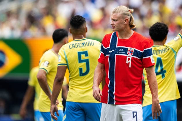 260705 Erling Braut Haaland of Norway during the FIFA World Cup, WM, Weltmeisterschaft, Fussball 2026 round of 16 football match between Brazil and Norway on July 5, 2026 in New Jersey. Photo: Jon Olav Nesvold BILDBYRAN COP 217 VG0982 bbeng fotboll football soccer fotball vm fotbolls-vm fotball-vm fotbolls-vm 2026 fifa world cup 2026 new york 8-delsfinale round of 16 brasilien brazil brasil norge norway *** July 5, 2026: Erling Braut Haaland of Norway during the FIFA World Cup 2026 Round of 16 soccer match between Brazil and Norway on July 5, 2026 in New Jersey. Photo by Jon Olav Nesvold. BILDBYRAN COP 217 VG0982 bbeng soccer football fotball World Cup 2026 FIFA World Cup 2026 New York 8 round of 16 Brazil Norway  Copyright: JONxOLAVxNESVOLD BB260705JE042