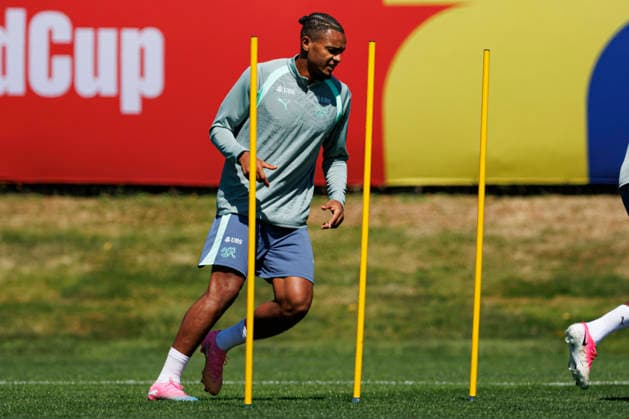 Manuel Akanji seen during Official training session of Switzerland national team, Nationalteam before Round of 16 game with Colombia (Gal Amador Ball Raw Images) Vancouver National Soccer Development Center Canada Copyright: xGaelxAmadorx gaelamador_switzerlandmd-2_05072026-14