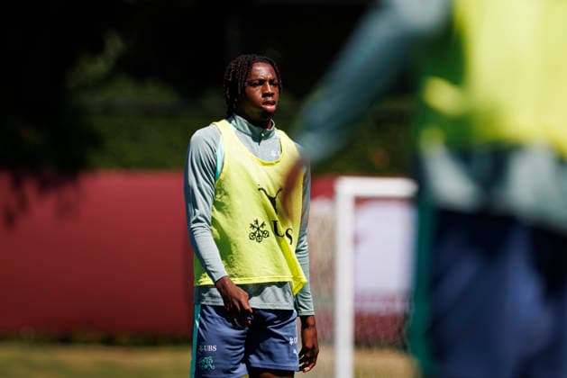 Johan Manzambi seen during Official training session of Switzerland national team, Nationalteam before Round of 16 game with Colombia (Gal Amador Ball Raw Images) Vancouver National Soccer Development Center Canada Copyright: xGaelxAmadorx gaelamador_switzerlandmd-2_05072026-28