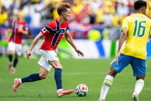 260705 Martin odegaard of Norway during the FIFA World Cup, WM, Weltmeisterschaft, Fussball 2026 round of 16 football match between Brazil and Norway on July 5, 2026 in New Jersey. Photo: Jon Olav Nesvold BILDBYRAN COP 217 VG0982 bbeng fotboll football soccer fotball vm fotbolls-vm fotball-vm fotbolls-vm 2026 fifa world cup 2026 new york 8-delsfinale round of 16 brasilien brazil brasil norge norway *** July 5, 2026: Martin Ødegaard of Norway during the FIFA World Cup 2026 Round of 16 soccer match between Brazil and Norway on July 5, 2026 in New Jersey. Photo by Jon Olav Nesvold, BILDBYRAN COP 217 VG0982 bbeng soccer football fotball World Cup 2026 FIFA World Cup 2026 New York 8 round of 16 Brazil Norway  Copyright: JONxOLAVxNESVOLD BB260705JE050