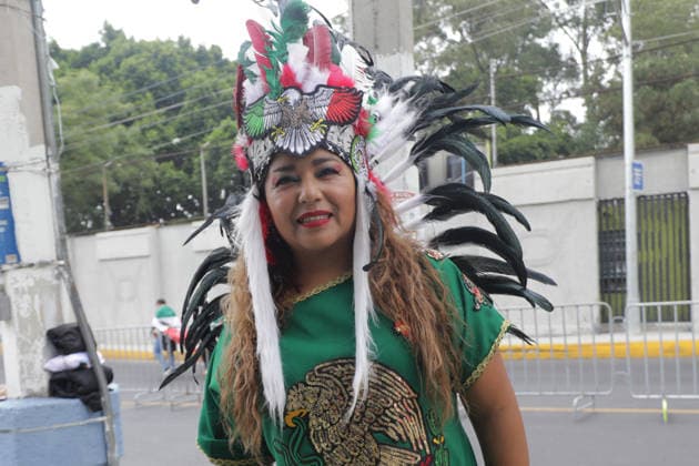 Mexico v England Round of 16 FIFA World Cup, WM, Weltmeisterschaft, Fussball 2026 A Fan of Mexico attend the Mexico City Stadium to support their national team, Nationalteam during the FIFA World Cup 2026 round of 16 match between Mexico and England. on July 5, 2026 in Mexico City, Mexico. (Photo by Ian Robles Eyepix Group) Copyright: xIanxRobles xEyepixxGroupx EL_05072026_191104JPEG