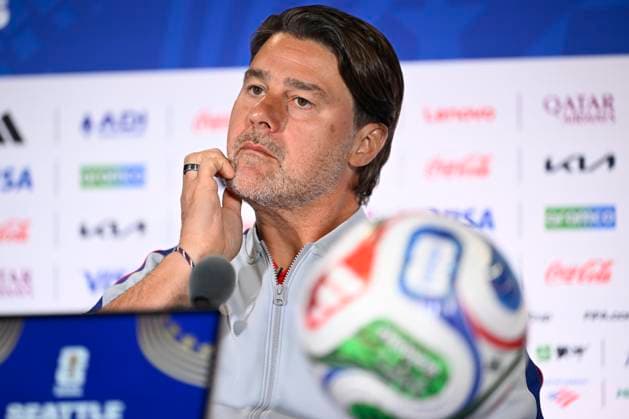Belgian national football team - FIFA World Cup, WM, Weltmeisterschaft, Fussball 2026 - media activities 05 07 2026 SEATTLE, UNITED STATES OF AMERICA - JULY 05 : Pochettino Mauricio head coach of USA talking to the press during a press conference, PK, Pressekonferenz at the Lumen Field Stadium prior to the USA vs Belgium Round of 16 match during the 2026 FIFA World Cup on July 5, 2026 in Seattle, United States of America, 05 07 2026 Seattle United States of America  Copyright: xNicoxVereeckenx